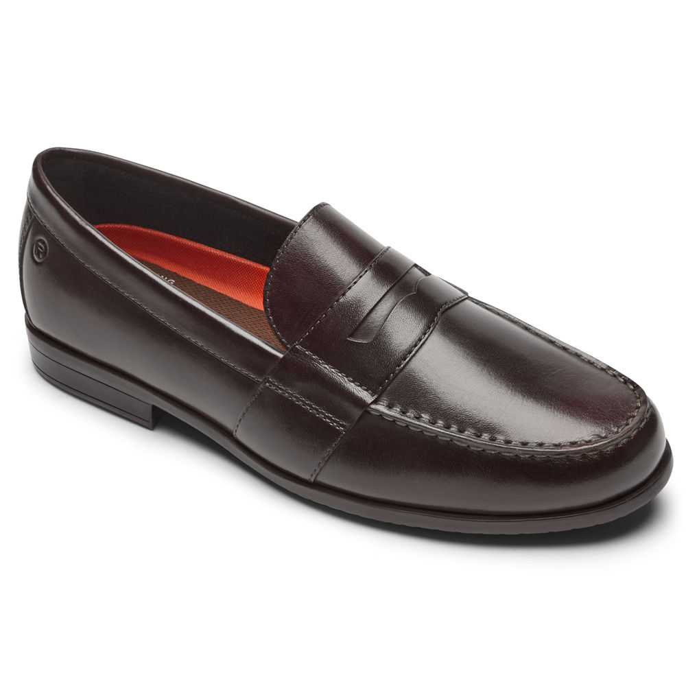 Rockport Loafers For Mens Dark Brown - Classic Lite 2 Penny - UW9312685